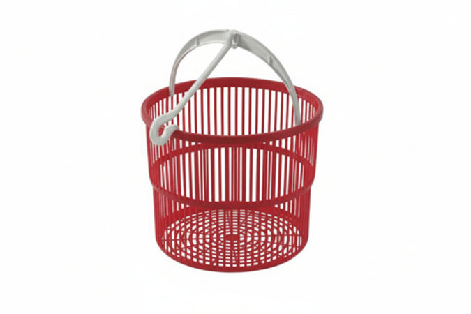 Cestino Magico Portamollette Vuoto Rosso- - Ø Cm.19X15,5H. - 8 Pezzi Tontarelli