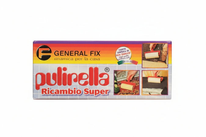 Ricambio Spazzola Pulirella Super- - 10 Mt Carta Crespata Adesiva H. 12 Cm - 5 Pezzi Generalfix