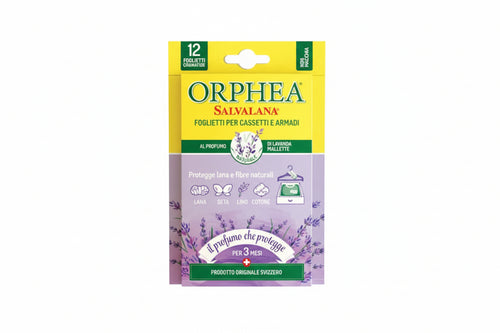 Salvalana Foglietti Per Cassetti E Armadi Al Profumo Di Lavanda- - Pz.12 - 24 Pezzi Orphea