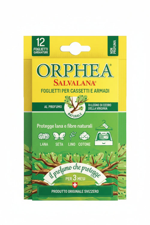 Salvalana Foglietti Per Cassetti E Armadi Al Profumo Di Legno Di Cedro- - Pz.12 - 24 Pezzi Orphea