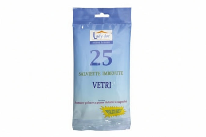 Salviette Imbevute Per Vetri- - Cm.16X21 - 6 Blister Xtra