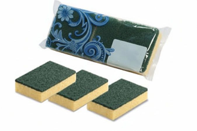 Spugna Abrasiva Con Fibra Verde - 24 Pezzi