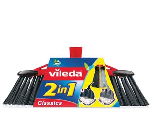Scopa Domestica Doppio Angolo 2 In 1 - 6 Pezzi Vileda