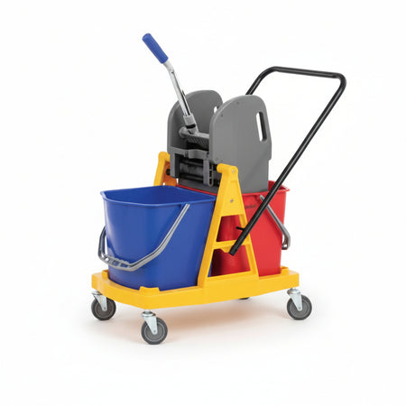 Carrello Lavapavimento Mocio Strizzatore Clean Hard Lt.34 Di Capienza Cm.71X43X95H. Xtra