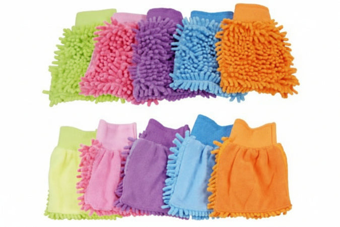 Guanto In Microfibra Su Un Lato- - Misura 8 - 5 Pezzi Xtra
