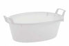 Bacinella Ovale In Polietilene Bianca- - Ø Cm.55X20 Da Lt.23 - 2 Pezzi Stefanplast