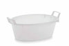Bacinella Ovale In Polietilene Bianca- - Ø Cm.60X23 Da Lt.30 - 2 Pezzi Stefanplast