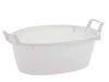Bacinella Ovale In Polietilene Bianca- - Ø Cm.60X23 Da Lt.30 - 2 Pezzi Stefanplast