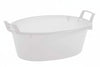 Bacinella Ovale In Polietilene Bianca- - Ø Cm.65X25 Da Lt.45 - 2 Pezzi Stefanplast