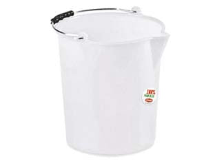 Secchio Industriale Graduato In Polietilene Bianco- - Ø Cm.28X29 Lt.12 - 3 Pezzi Stefanplast
