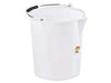 Secchio Industriale Graduato In Polietilene Bianco- - Ø Mm.32X33H. Lt.17 - 5 Pezzi Stefanplast