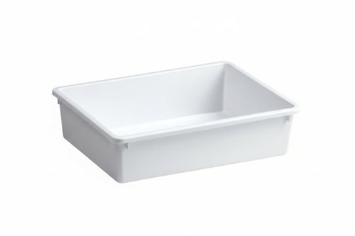 Bacinella Per Frigo In Polipropilene Bianca- - Cm.35X25X10H. Lt.5 - 5 Pezzi Stefanplast
