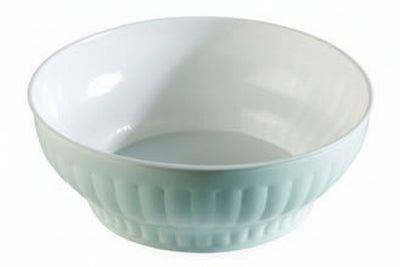 Insalatiera Costolata In Plastica Bianca- - Ø Cm.28 - 5 Pezzi Stefanplast
