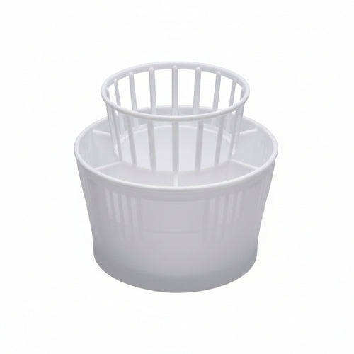 Scolaposate Tondo Bianco- - Ø Cm.13X12H. - 8 Pezzi Stefanplast