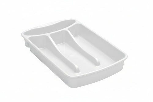Portaposate 4 Posti Linea Primavera In Polipropilene Colore Bianco- - Cm.18X31X4,5H. - 5 Pezzi Stefanplast