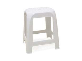 Sgabello Elfo In Polipropilene Bianco Cm.41X35X46H. Stefanplast