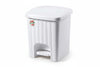 Pattumiera A Pedale Mini Quadra Lt.4,5- - Cm.20,5X20,5X23,5H. Colore Bianco - 2 Pezzi Stefanplast