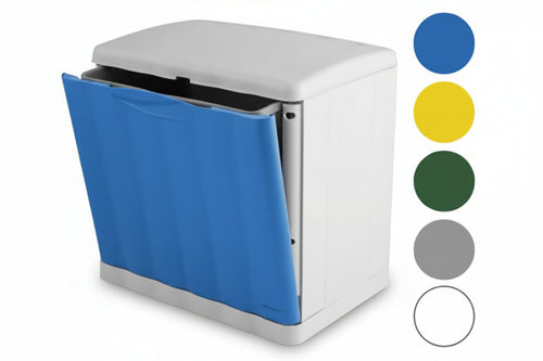 Pattumiera Modulare Amica Eco Space In Polipropilene Lt.20 Cm.40X30X40H. Colore Azzurro Stefanplast