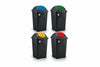 Bidone Multipat Con Bascula Lt.60 Cm.39X39X68H. Nero/Blu Stefanplast