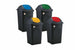 Bidone Multipat Con Bascula Lt.60 Cm.39X39X68H. Nero/Verde Stefanplast
