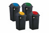 Bidone Multipat Con Bascula Lt.60 Cm.39X39X68H. Nero/Giallo Stefanplast