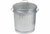 Bidone In Lamiera Zincata Con Coperchio Lt.14 Ø Cm.27X33H. Xtra