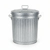 Bidone In Lamiera Zincata Con Coperchio Lt.62 Ø Cm.42X49H Xtra