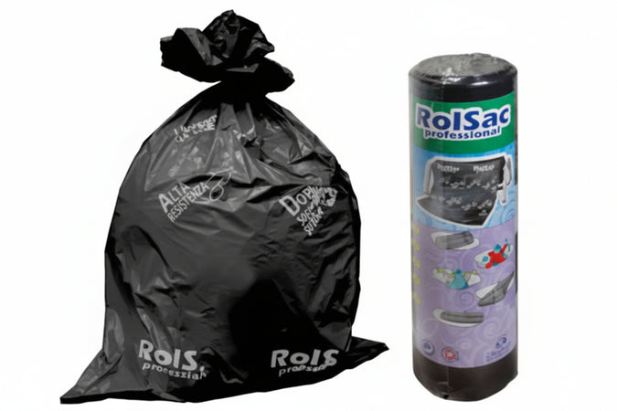 Sacco Condominiale Professionale In Rotolo Nero- - Cm.85X120 In Rotolo Da Pz.20 - Peso Rt Gr.2100 - 6 Pezzi