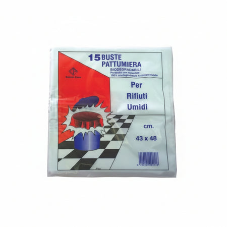 Sacco Pattumiera Biodegradabile Per Rifiuti Umidi Pz.15- - Cm.43X48 Gr.175 - 40 Confezione Cp
