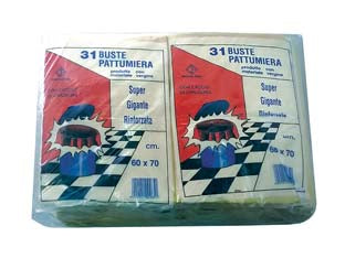 Sacco Pattumiera Con Laccio Di Chiusura Giallo Pz.31- - Cm.60X70 Gr.600 - 20 Confezione Cp
