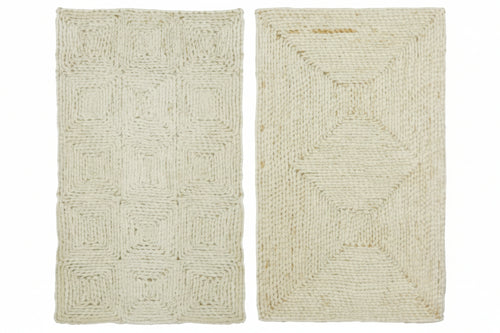 Zerbino Rettangolare Treccia In Paglia- - Cm.45X75 Spessore Mm.15 - 3 Pezzi Xtra