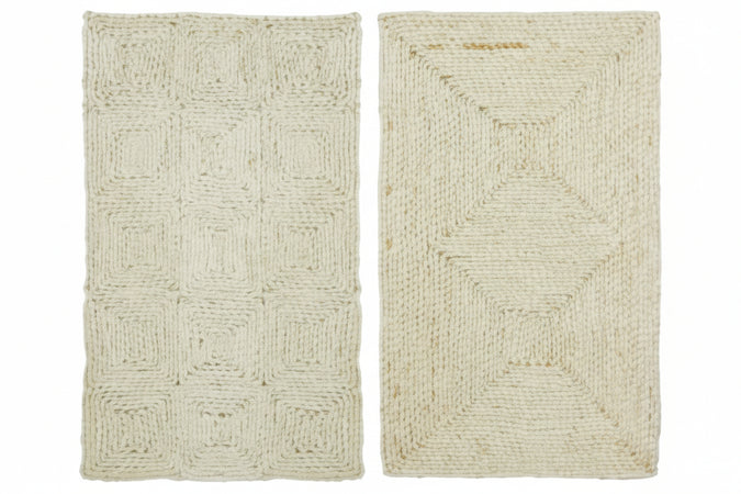 Zerbino Rettangolare Treccia In Paglia- - Cm.45X75 Spessore Mm.15 - 3 Pezzi Xtra