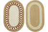 Zerbino Ovale Treccia In Paglia- - Cm.45X75 Spessore Mm.15 - 3 Pezzi Xtra