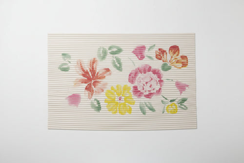 Tappetino Antiscivolo Rettangolare Fantasia Fiori Cm.80X50 Xtra