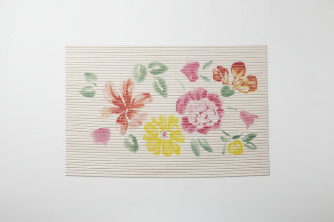 Tappetino Antiscivolo Rettangolare Fantasia Fiori Cm.80X50 Xtra