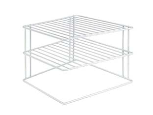 Mensola Angolare A 2 Piani Silos- - Cm.25X25X19 - 8 Pezzi Metaltex