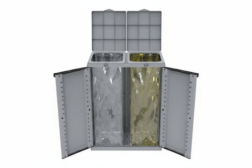 Pattumiera Armadio Ecoline2 Per La Raccolta Differenziata Mm.680X390X887H Terry