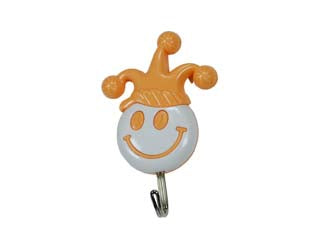 Ganci Adesivi Plastica Smile Giullare- - Mm.58X95H., In Blister Da Pz.2 - 1 Blister Xtra