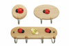 Gancio Coccinella Legno- - 4 Posti - 12 Pezzi