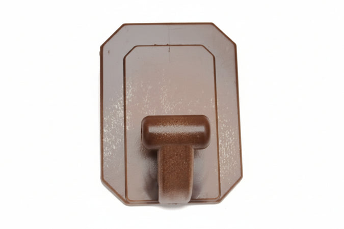 Ganci Giganti Adesivi In Plastica Marroni- - Mm.58X78H. - 25 Pezzi