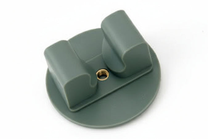 Gancio Appendiscopa 1 Posto Acciaio Inox Con Tondo - 5 Pezzi