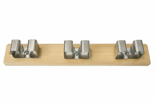 Appendiscopa Lux Noce Con 3 Ganci Acciaio Inox- - Mm.260X50H. - 6 Pezzi