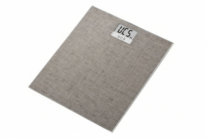 Bilancia Pesapersone Elettronica Bp28 Kg.150 Vetro Tortora Vetro Tortora Effetto Tessile Girmi