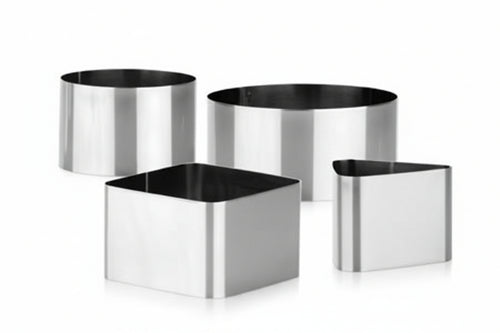 Impiattatore In Acciaio Inox Pz.4 Grandchef- - Cm.7,5/10,5 Pz.4 - 2 Pezzi Tescoma