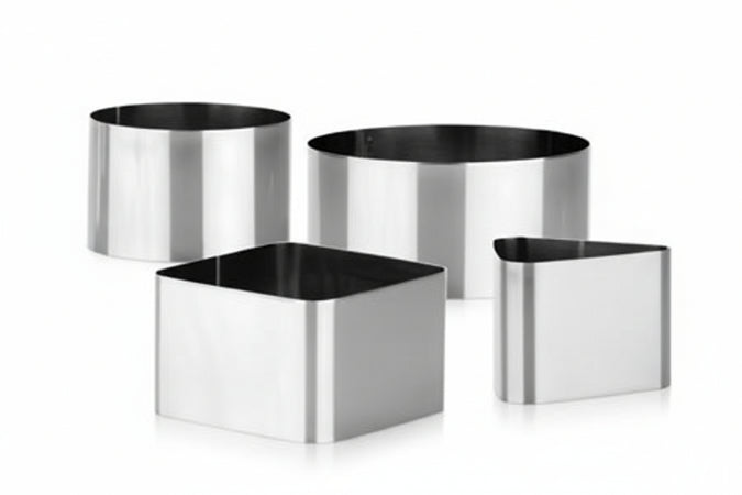 Impiattatore In Acciaio Inox Pz.4 Grandchef- - Cm.7,5/10,5 Pz.4 - 2 Pezzi Tescoma