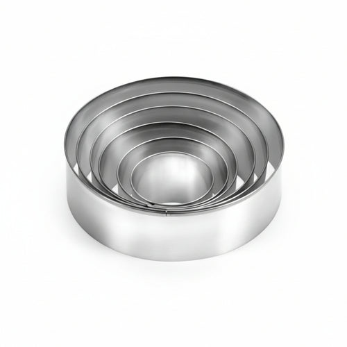 Set 6 Tagliabiscotti Tondi Delicia- - Da Ø Cm.3, Cm.4, Cm.5, Cm.6, Cm.7, Cm.20 - 3 Pezzi Tescoma