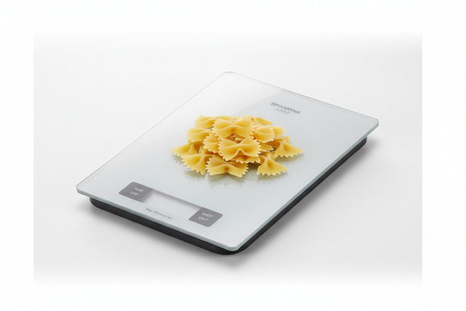 Bilancia Da Cucina Elettronica Kg.5 Accura Piano In Vetro Cm.20,5X16,5 Tescoma
