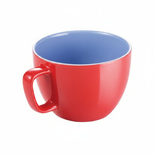 Tazza Jumbo Crema Shine Rossa Ml.600- - Ø Cm.11X8,5H. - 6 Pezzi Tescoma