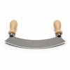 Mezzaluna In Accio Inox Con Manico In Legno Cm.25X4,5X15H. Calder