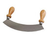 Mezzaluna In Accio Inox Con Manico In Legno Cm.25X4,5X15H. Calder